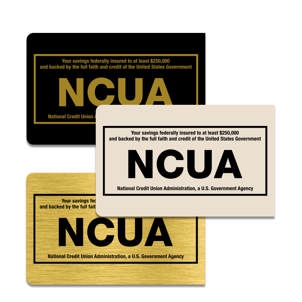 1/3 Size Magnetic NCUA Logo Insert With Radius Corners