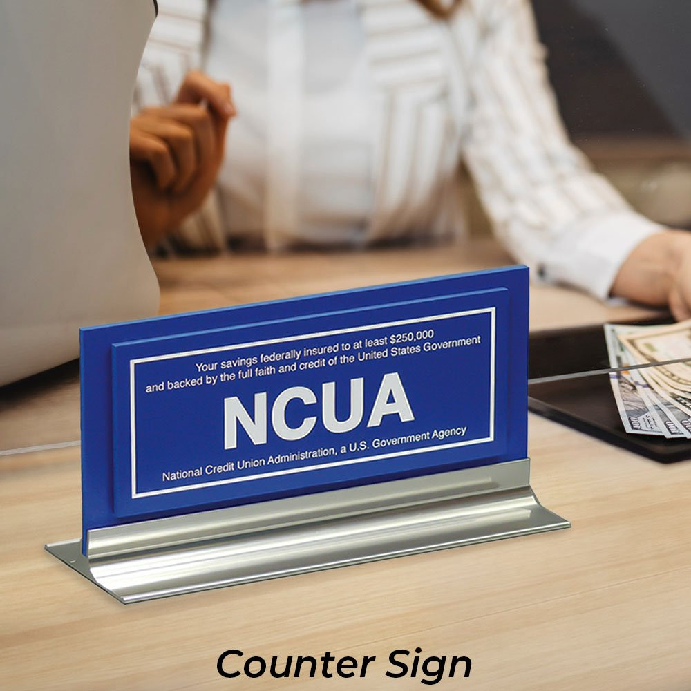 NCUA Signage - Silver base