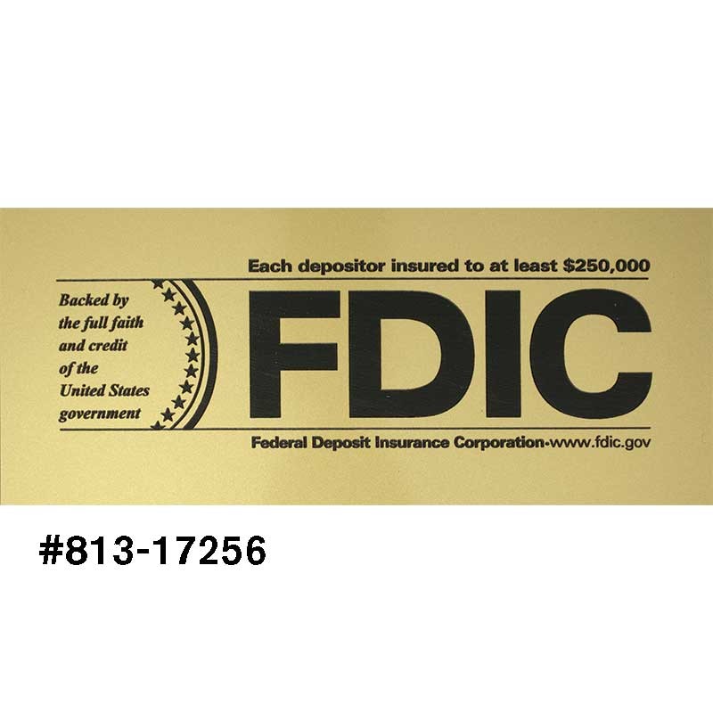 FDIC Signage - All Gold