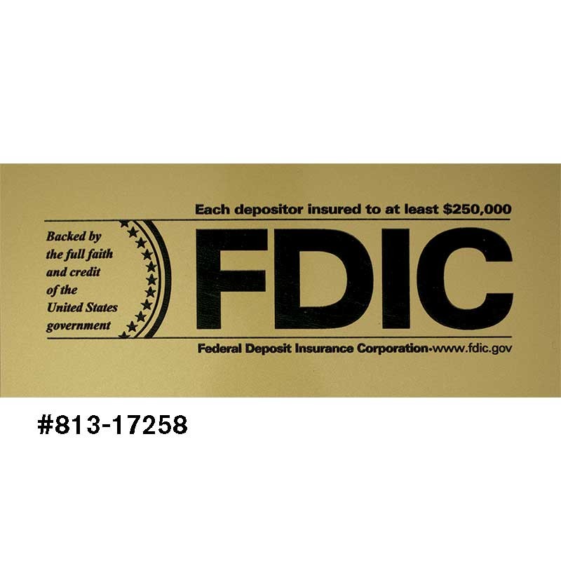 FDIC Signage - Front view