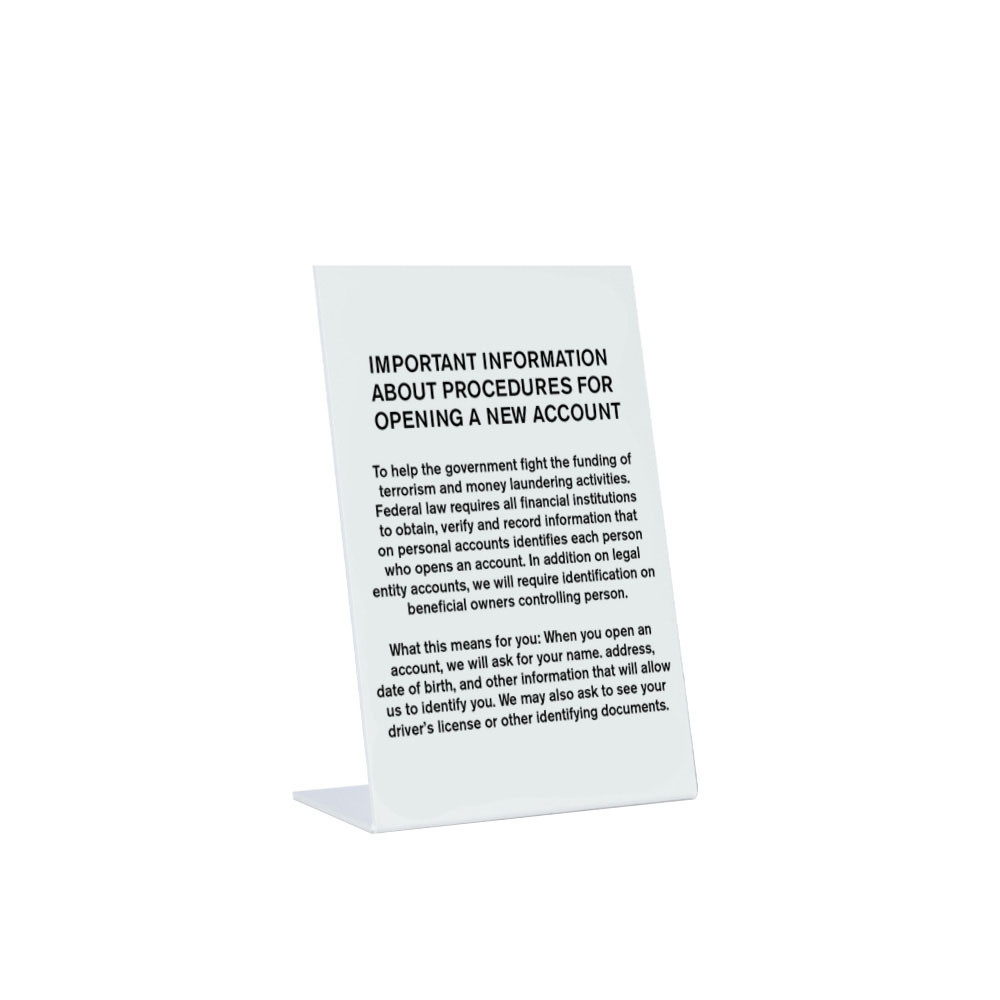 Patriot Act 2018 - 6W x 9H Easel Sign white