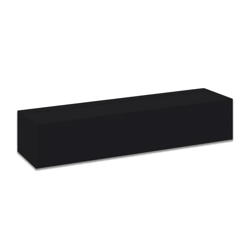 Aluminum Magnetic Desk Bar - Square Corners - Black