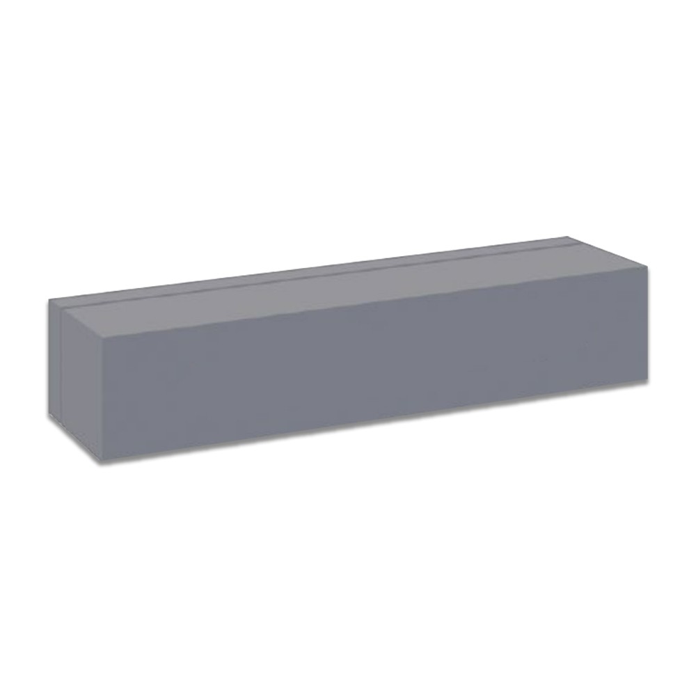Aluminum Magnetic Desk Bar - Square Corners - Silver 