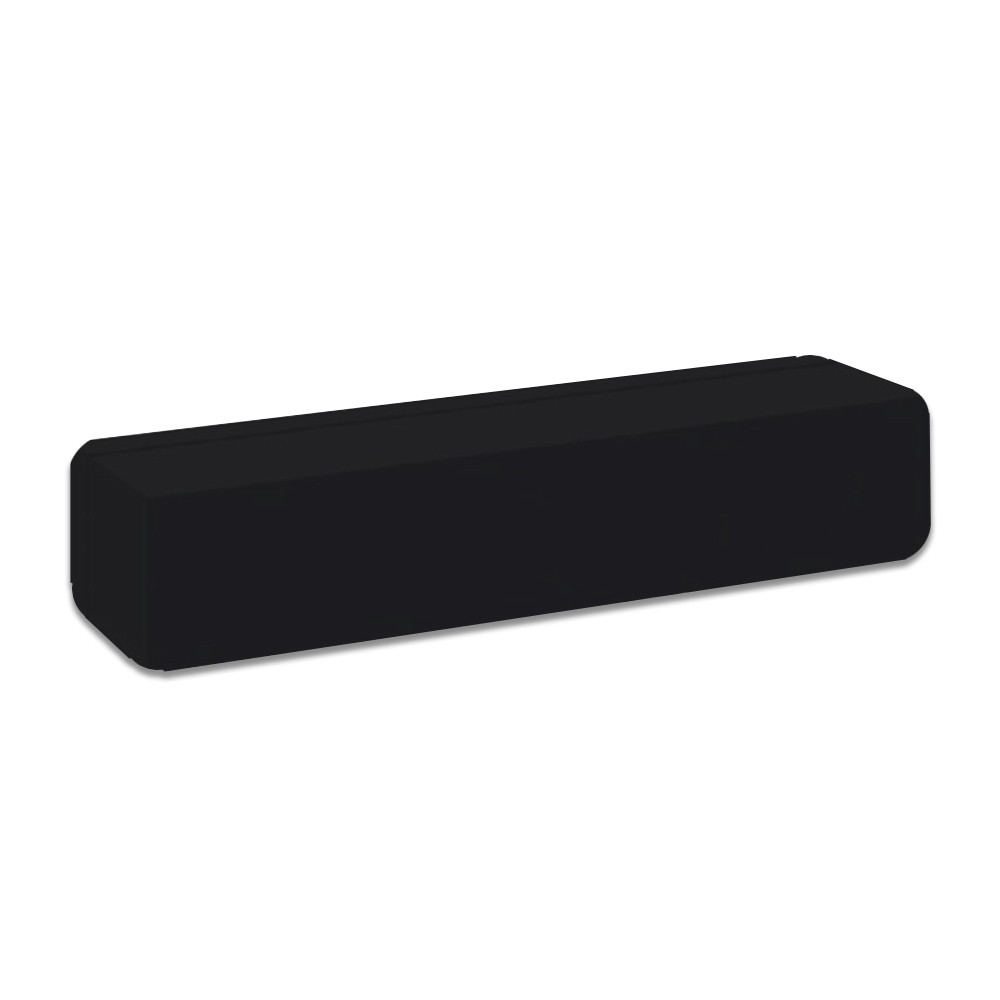 Aluminum Magnetic Desk Bar - Rounded Corners - 9W x 2H x 1D - Black