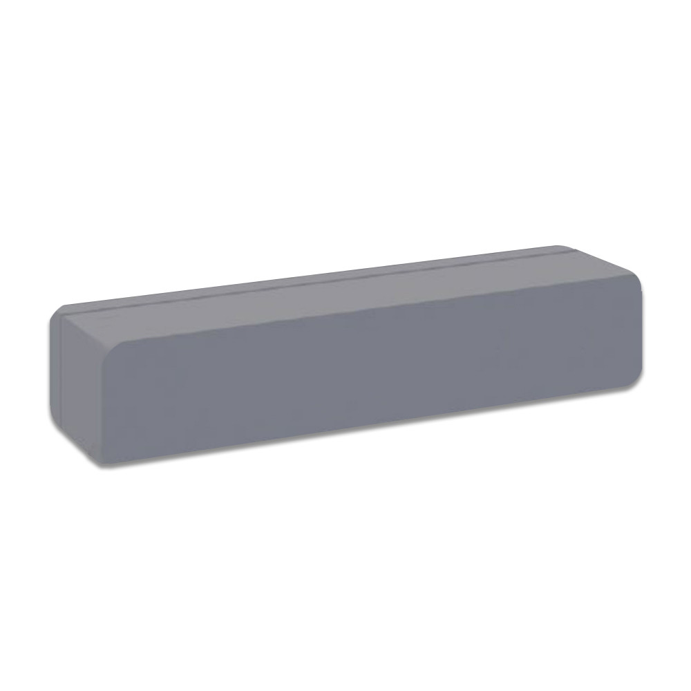 Aluminum Magnetic Desk Bar - Rounded Corners - 9W x 2H x 1D - Silver