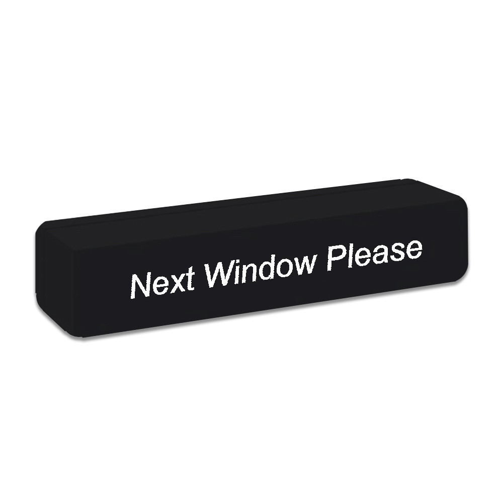 Next Window Please - Aluminum Magnetic Desk Bar - Rounded Corners - 9W X 2H X 1D - Black