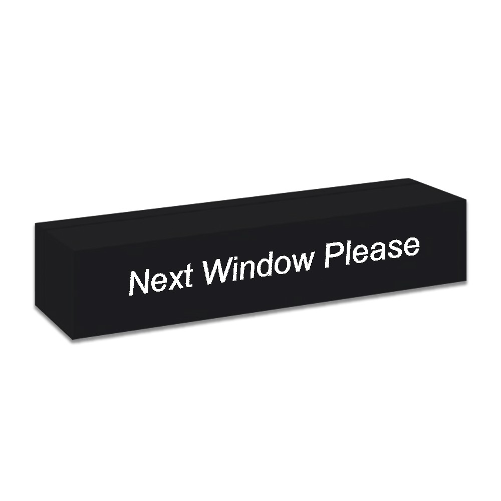Next Window Please - Aluminum Magnetic Desk Bar - Square Corners - Black