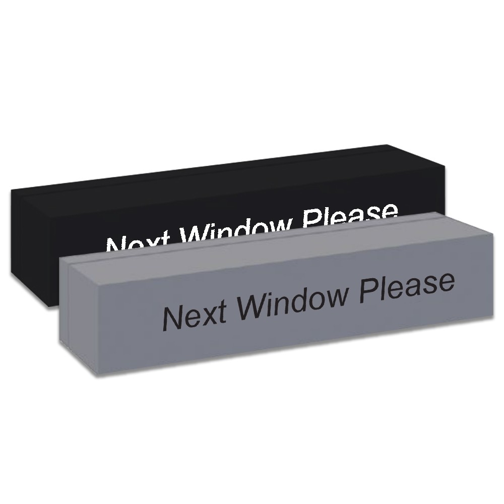 Next Window Please - Aluminum Magnetic Desk Bar - Square Corners - 9W x 2H x 1D