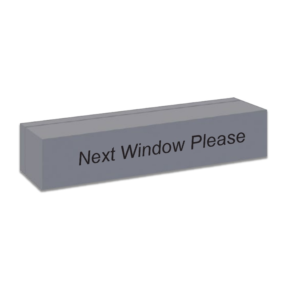 Next Window Please - Aluminum Magnetic Desk Bar - Square Corners - Silver