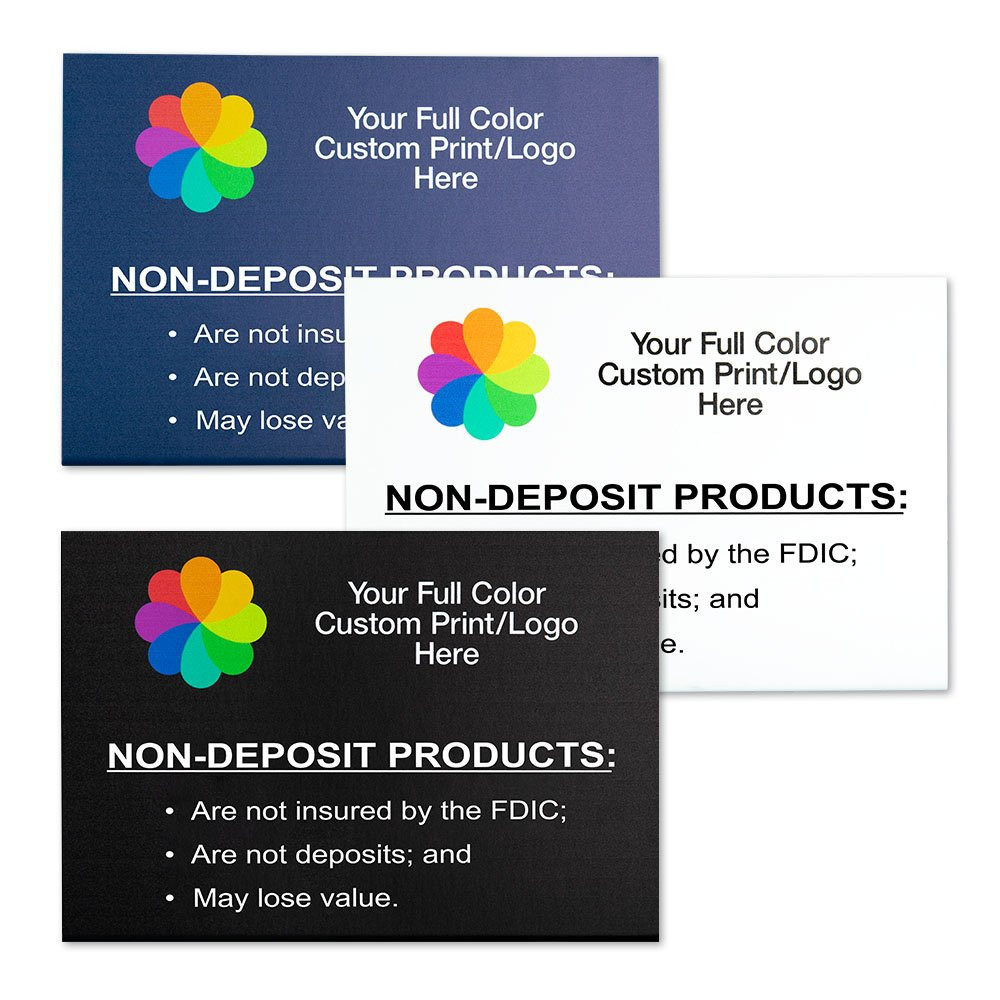 Customizable Full-Color Non-Deposit Products Wall Sign - 8W x 5-1/25H