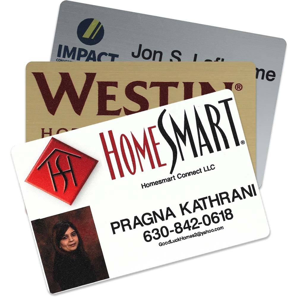 2H x 3W Full Color Name Tags - Plastic/Metal - Made to Order 