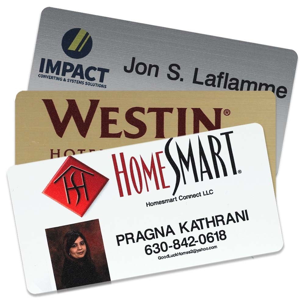1.5H x 3W Full Color Name Tags - Plastic/Metal - Made to Order