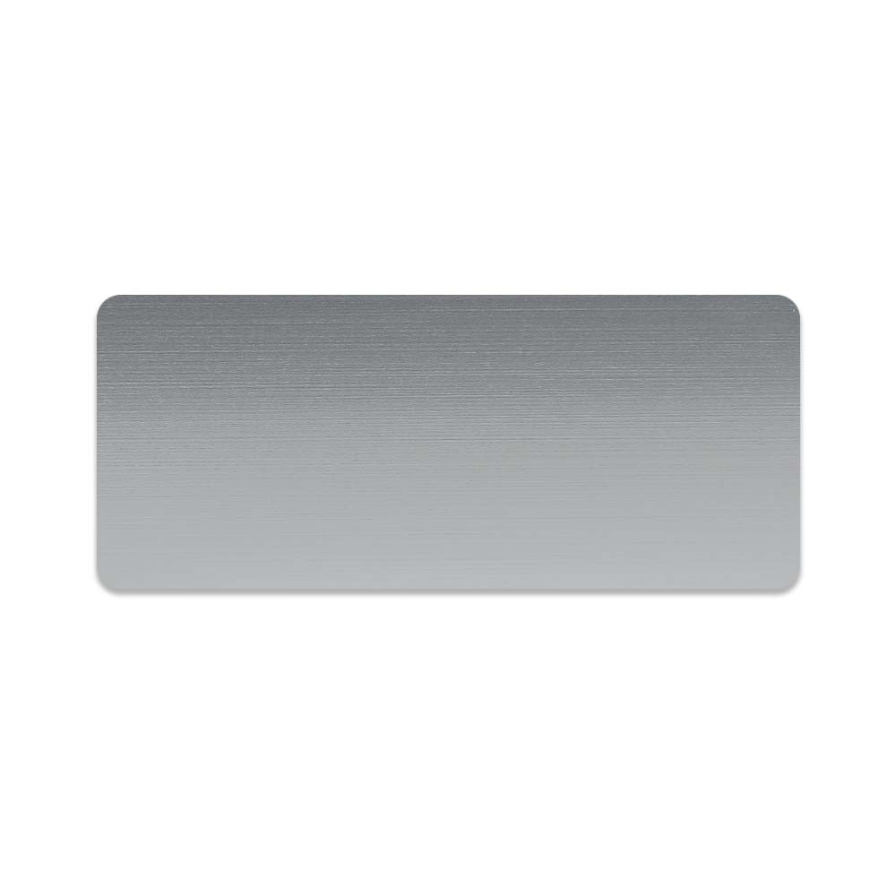 1.25H x 3W Full Color Name Tags - Plastic/Metal - Made to Order - silver