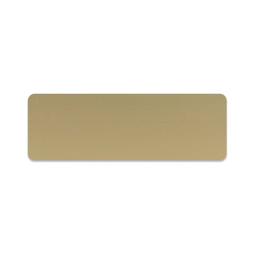 1H x 3W Full Color Name Tags - Plastic/Metal - Made to Order - gold
