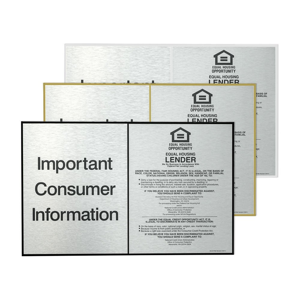 Aluminum Wall Frame for 2 Compliance Signs