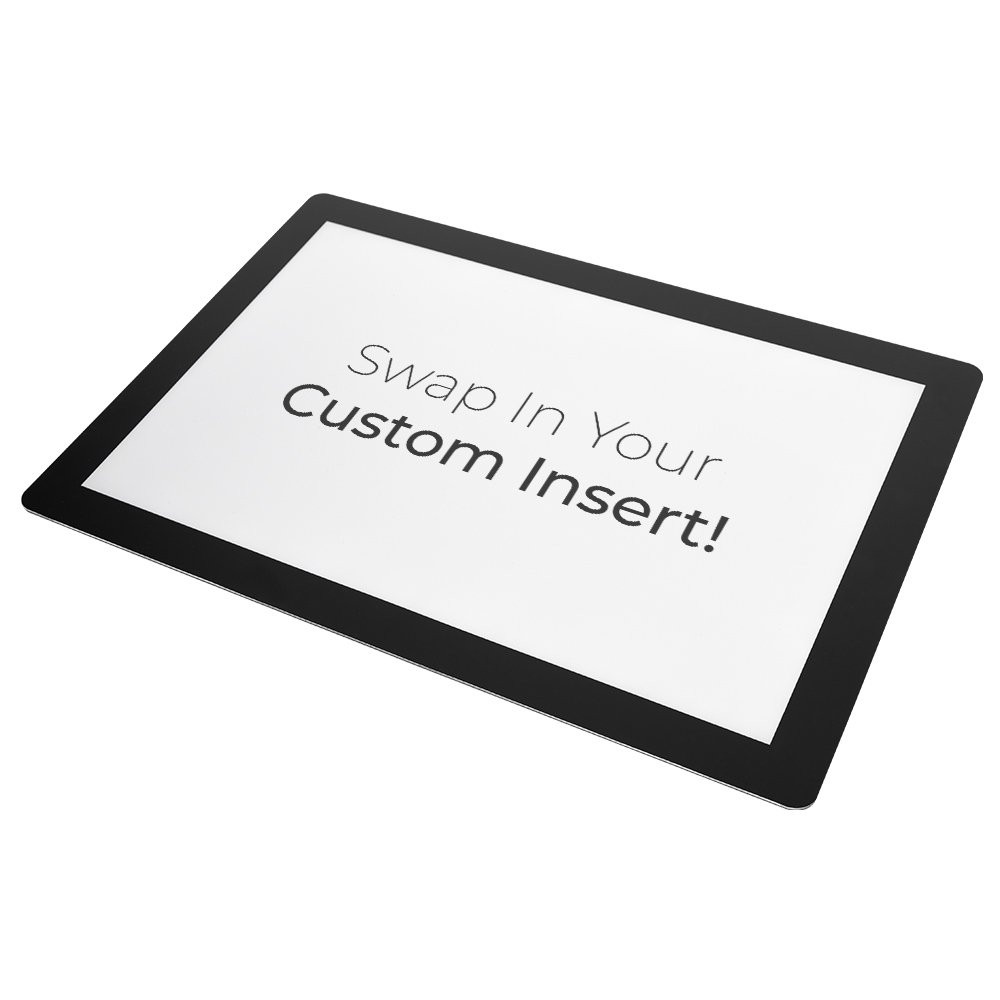 19.5 x 13.125 in Black  Counter Mat with Side Insert