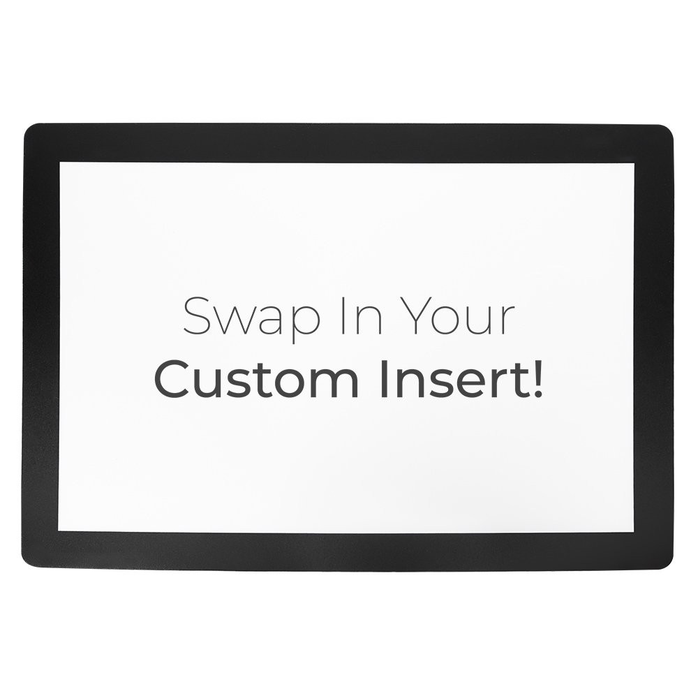 19.5 x 13.125 in Black  Counter Mat with Side Insert