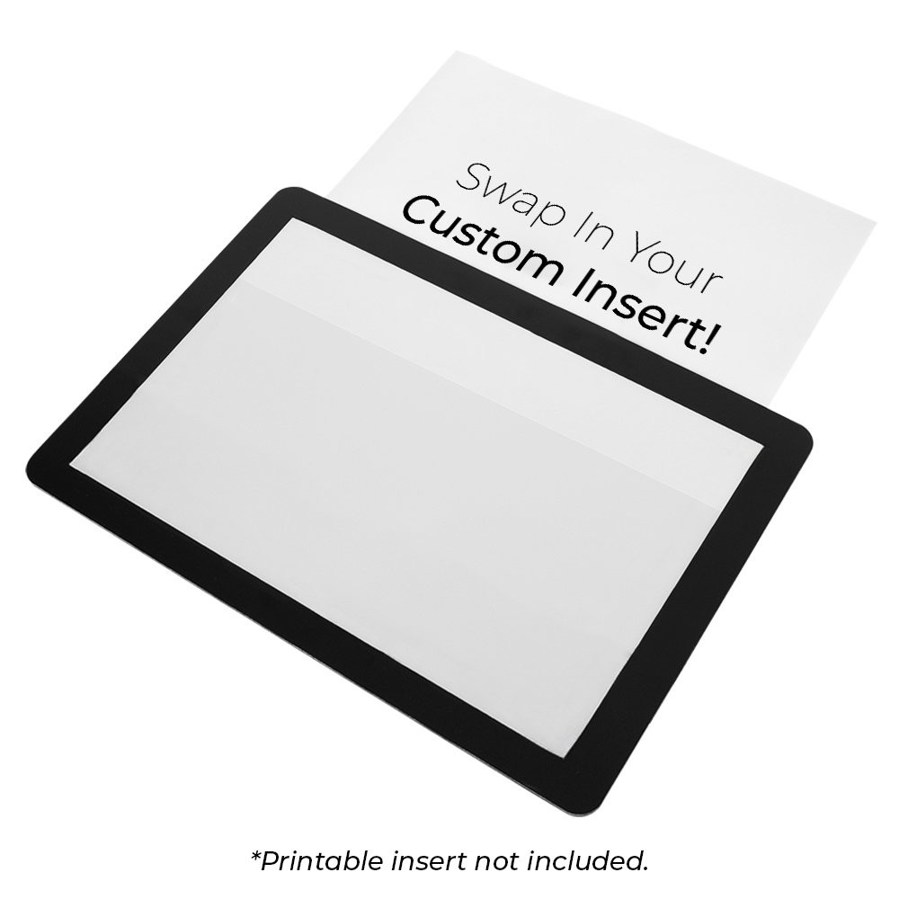 19.5 x 13.125 in Black  Counter Mat with Side Insert
