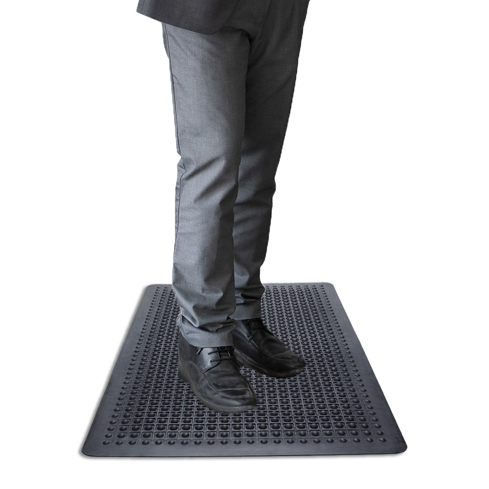 Flex Step Anti-Fatigue Mat with Air Dome Construction - 3/4 inches thick with feet on mat