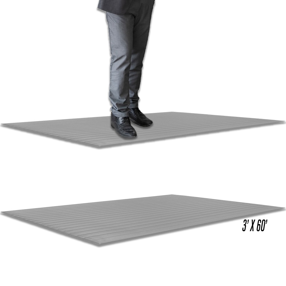 Air Step Anti-Fatigue Mat - Gray 3 x 60 (3/8 inches thick) 