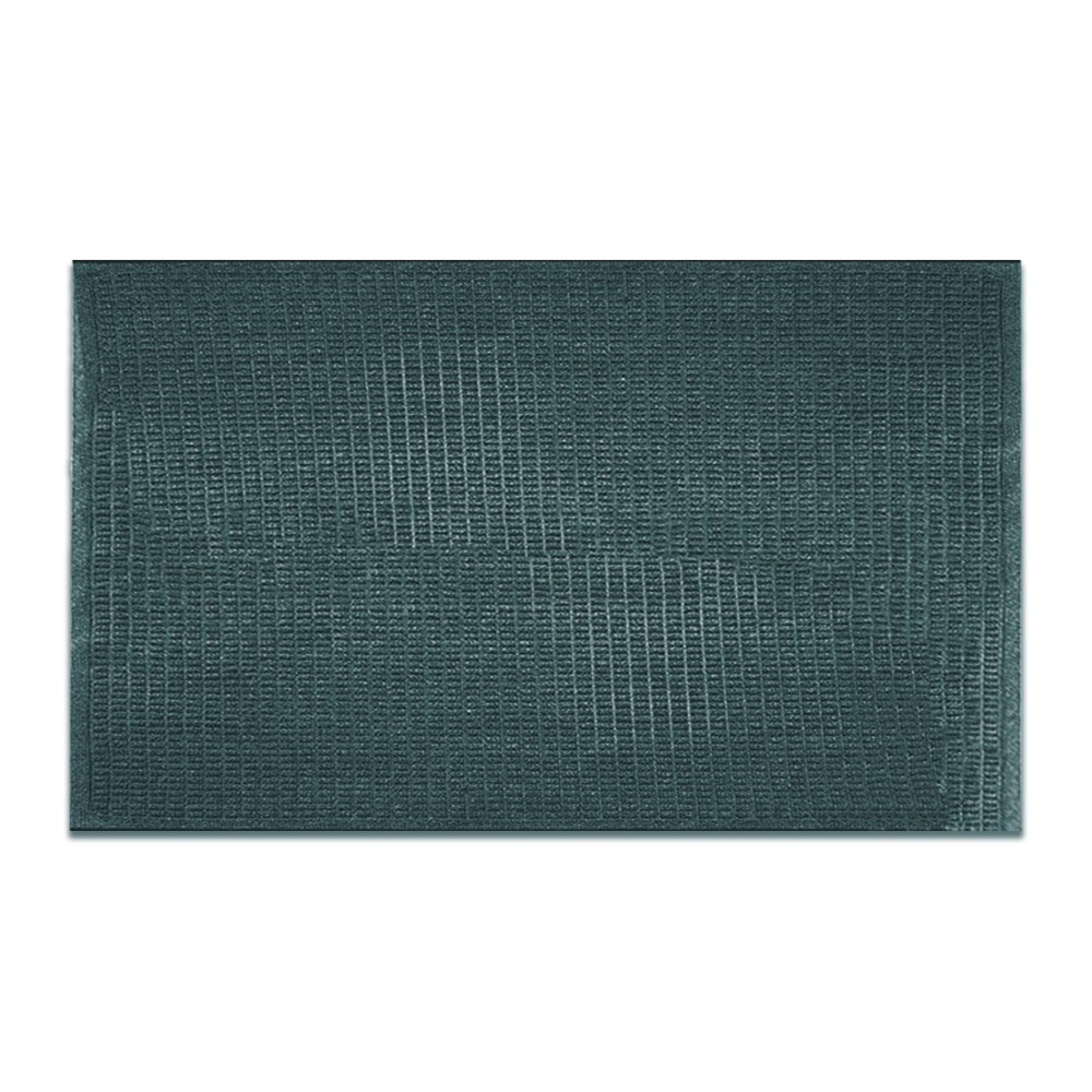 Blue EcoGuard Fully Recycled Indoor Mat - 24oz Carpet - 3 x 5 - Waffle Pattern