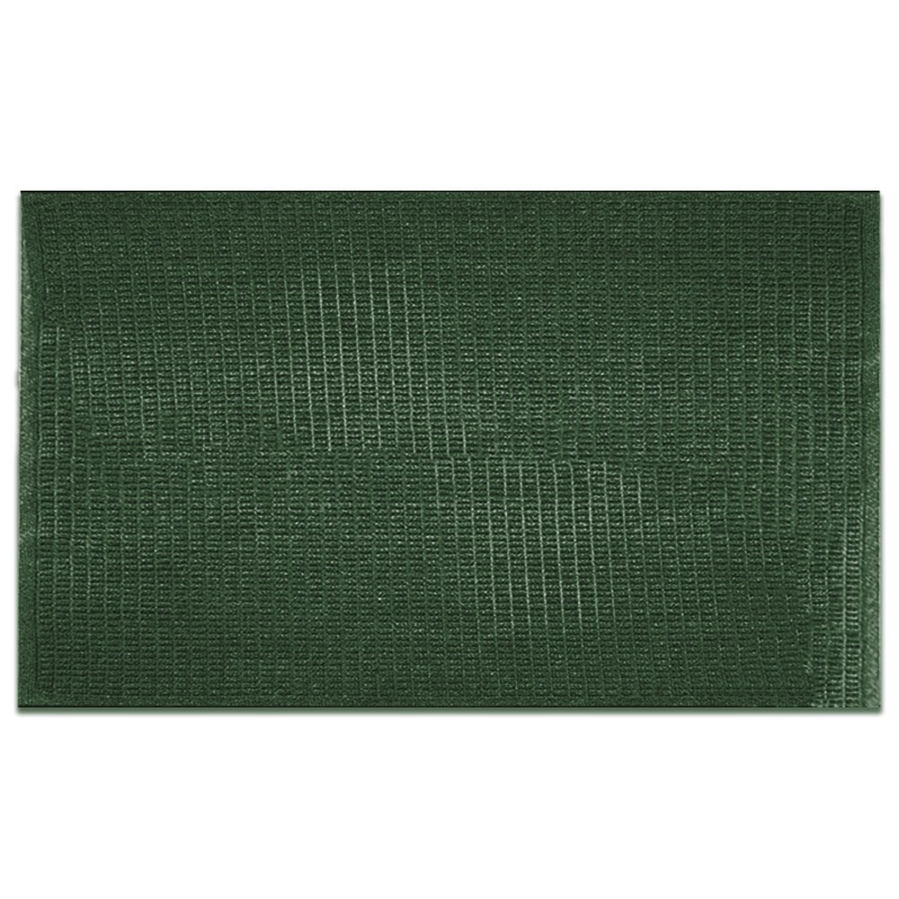 Green EcoGuard Fully Recycled Indoor Mat - 24oz Carpet - 4 x 6 - Waffle Pattern