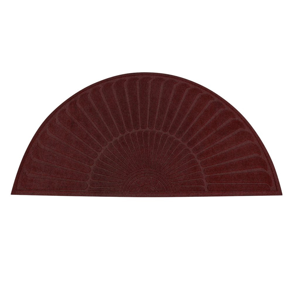 Burgundy  2 x 3 WaterGuard Half Oval Indoor/Outdoor Entrance Mat 