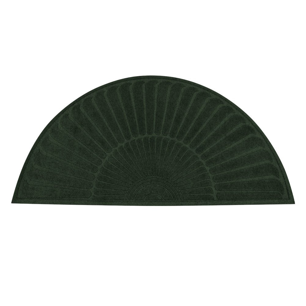 Green  2 x 3 WaterGuard Half Oval Indoor/Outdoor Entrance Mat 