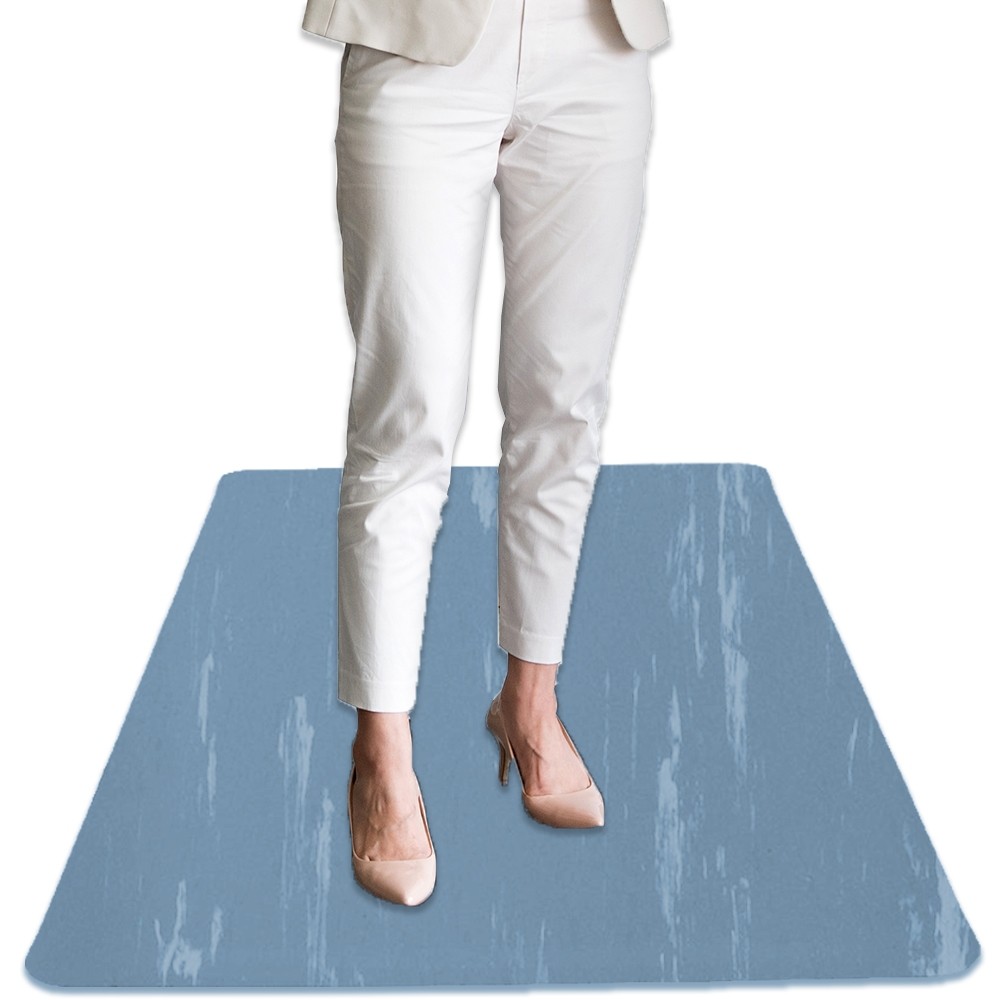 Marble Top Anti-Fatigue Mat - Blue/White 4 x 6 (1/2 inch thick)