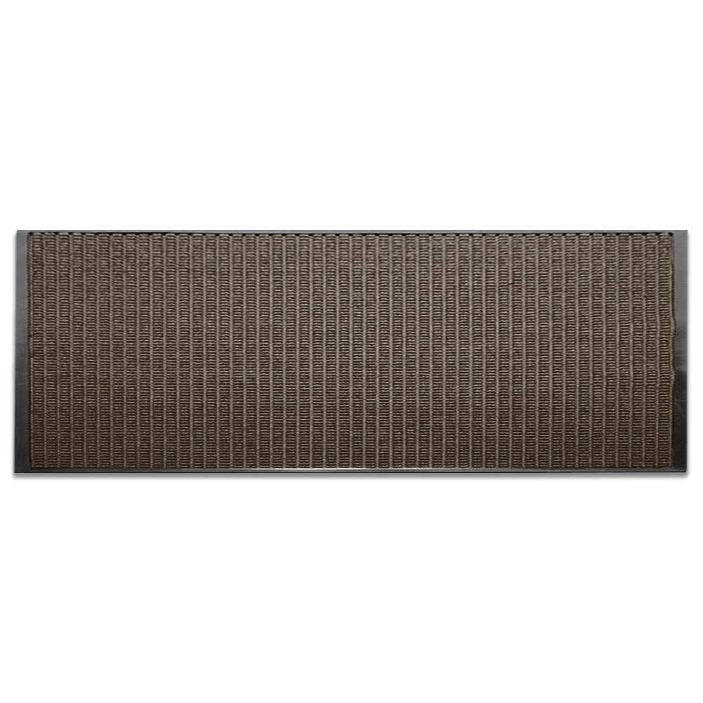 Brown Waterguard Indoor/Outdoor Mat - 24oz Carpet - 54mil. Rubber (3 x 10) - Waffle Pattern