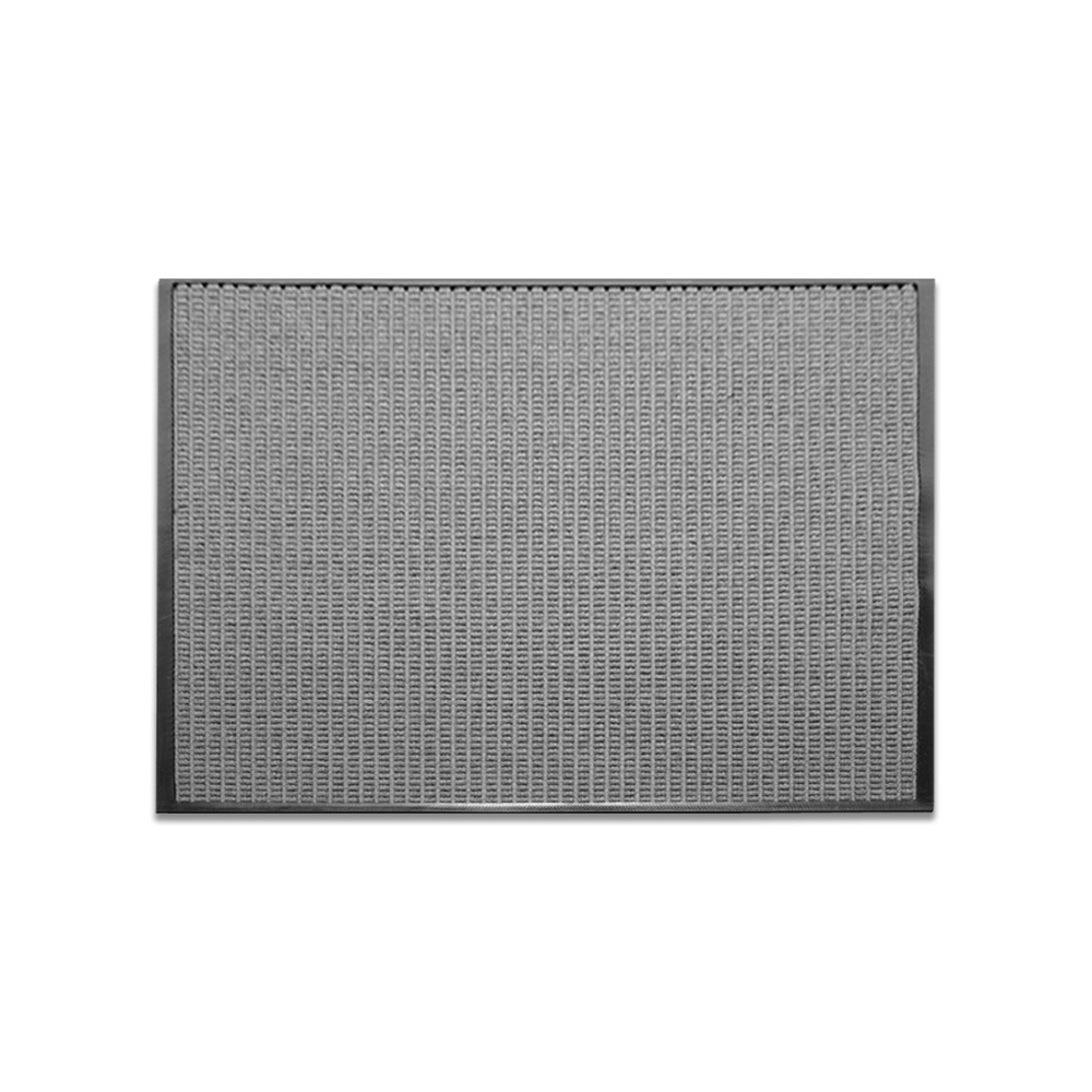 Gray Waterguard Indoor/Outdoor Mat - 24oz Carpet - 54mil. Rubber (3 x 4) - Waffle Pattern