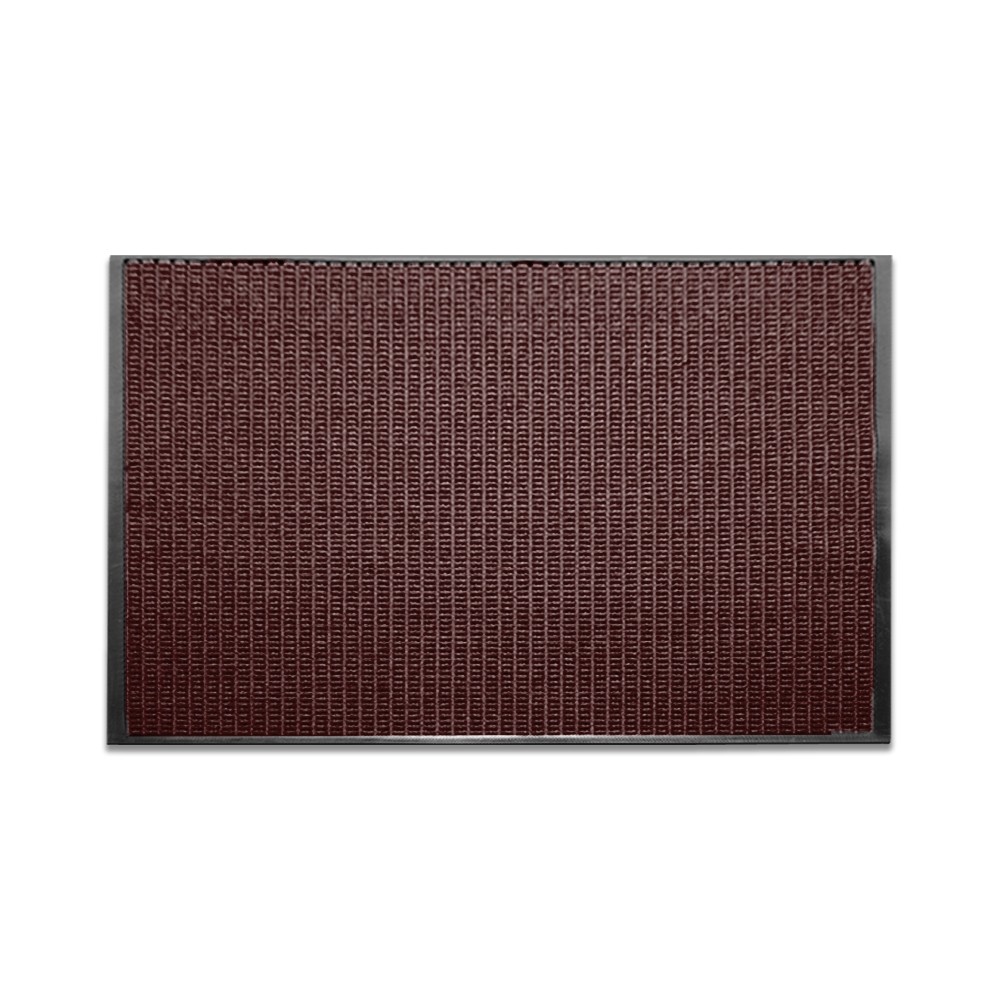 Burgundy Waterguard Indoor/Outdoor Mat - 24oz Carpet - 54mil. Rubber (3 x 5) - Waffle Pattern