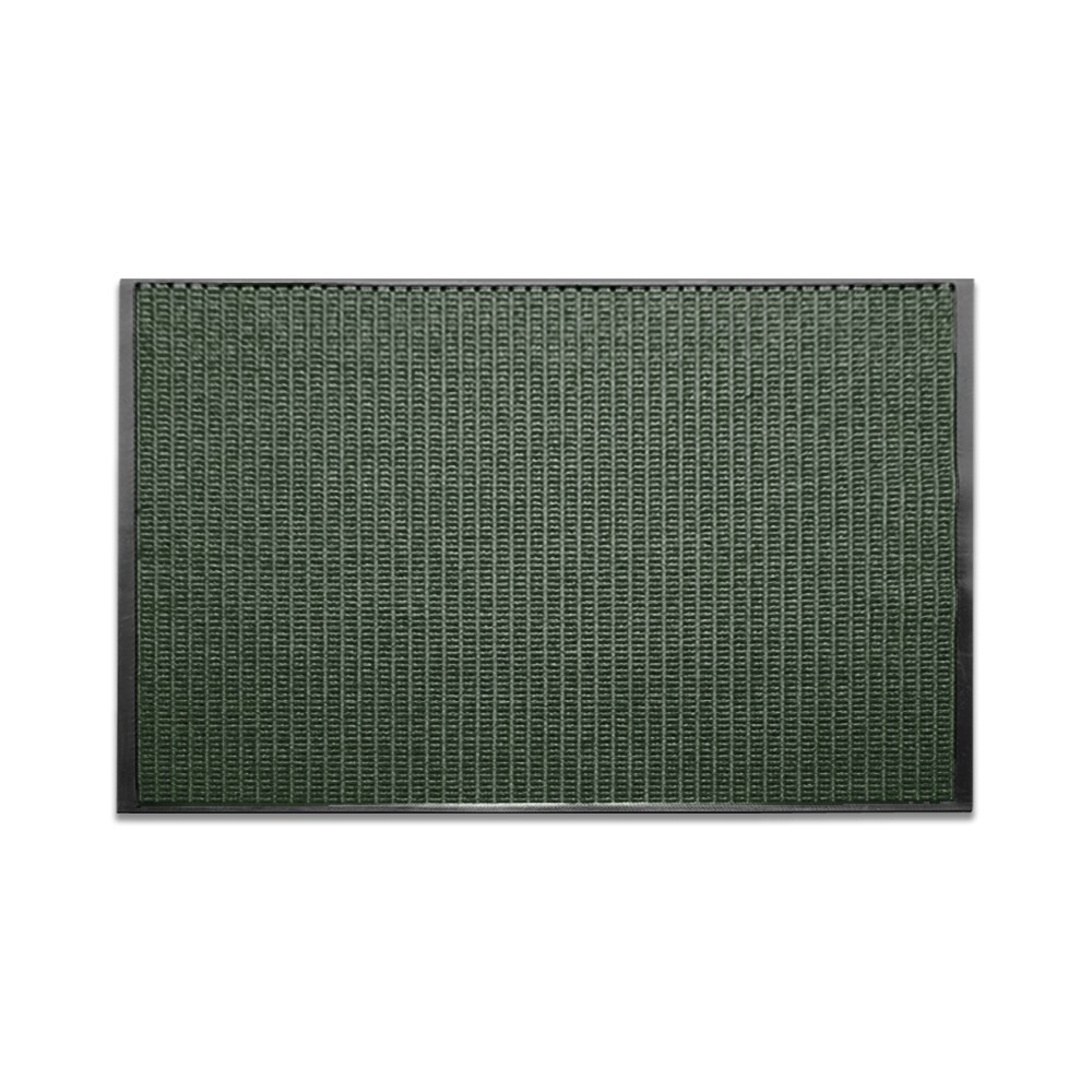 Green Waterguard Indoor/Outdoor Mat - 24oz Carpet - 54mil. Rubber (3 x 5) - Waffle Pattern