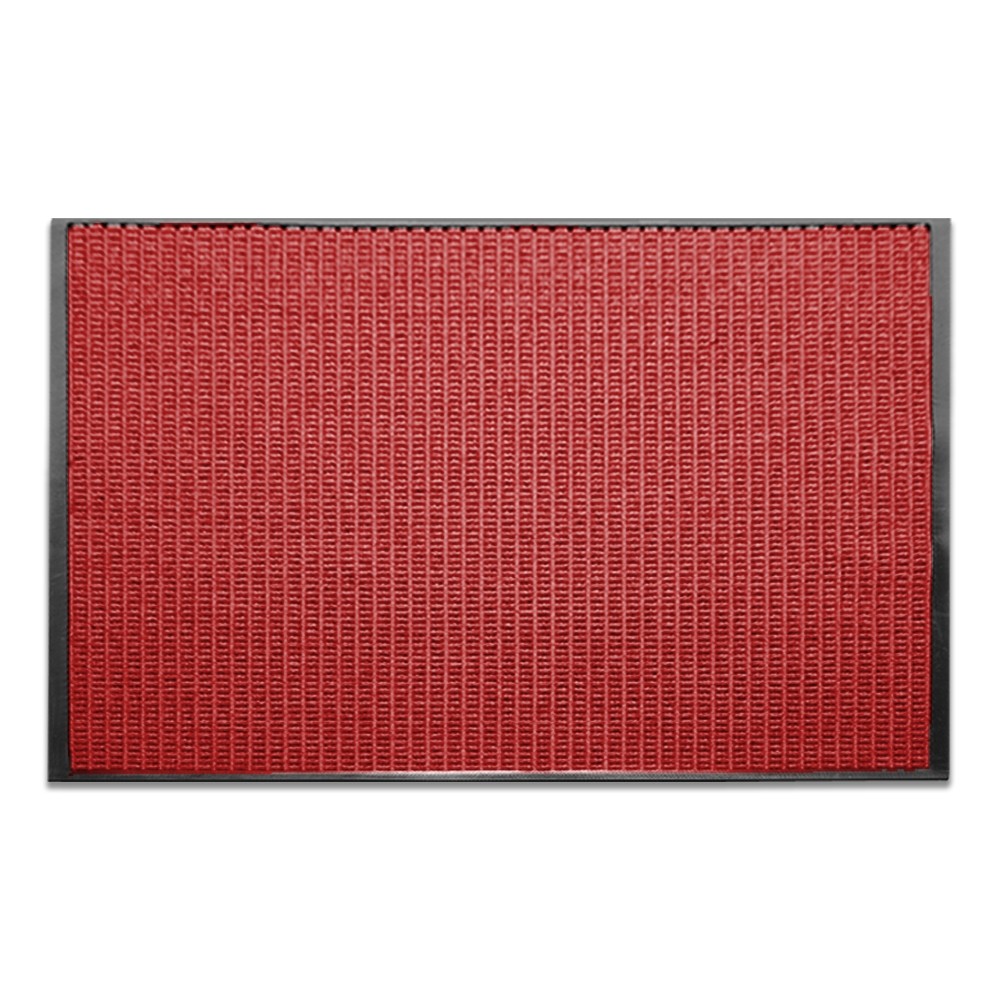 Red Waterguard Indoor/Outdoor Mat - 24oz Carpet - 54mil. Rubber (4 x 6) - Waffle Pattern 