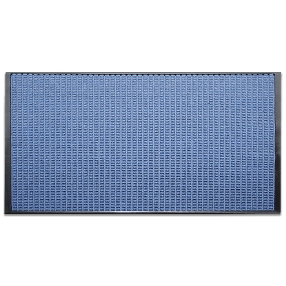 Blue Waterguard Indoor/Outdoor Mat - 24oz Carpet - 54mil. Rubber (4 x 8) - Waffle Pattern 