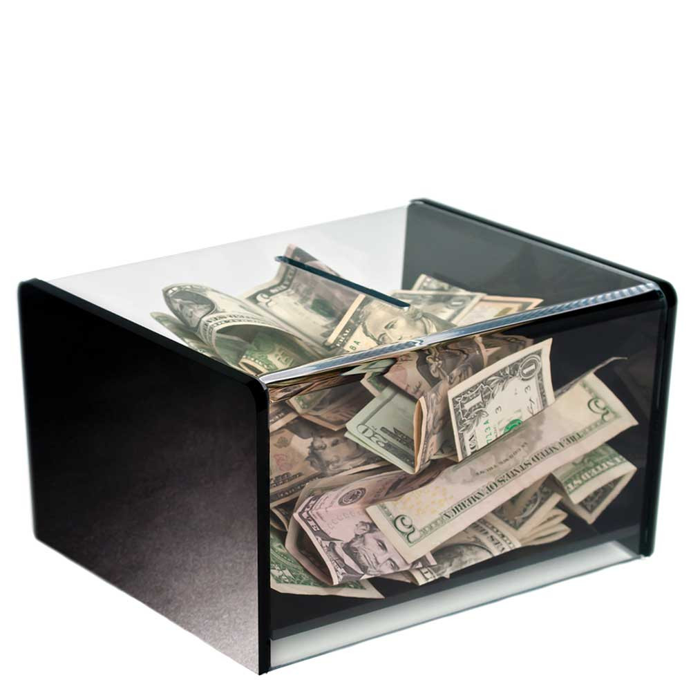 Keyed Alike - Clear Countertop Tip Box - 10W x 6H x 8D