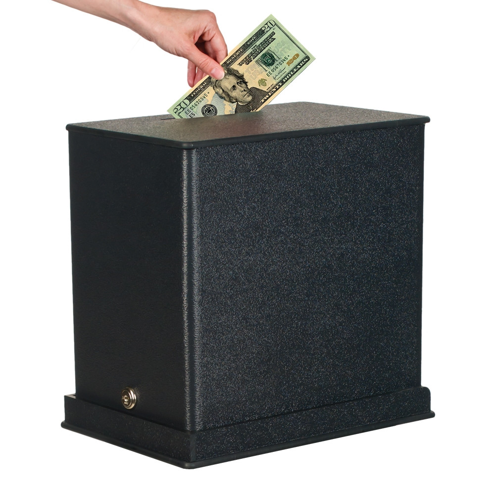 Black ASB Plastic Tip/Donation Component - TIP BOX ONLY Keyed Alike