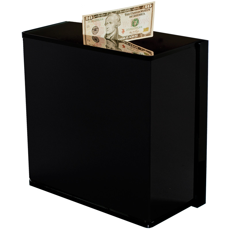 Keyed Alike Black Acrylic | Large Locking Tip Box