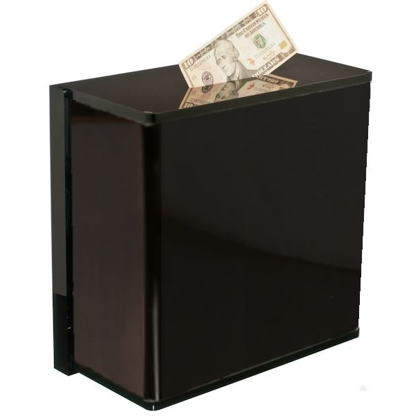 Keyed Alike Black Acrylic | Large Locking Tip Box