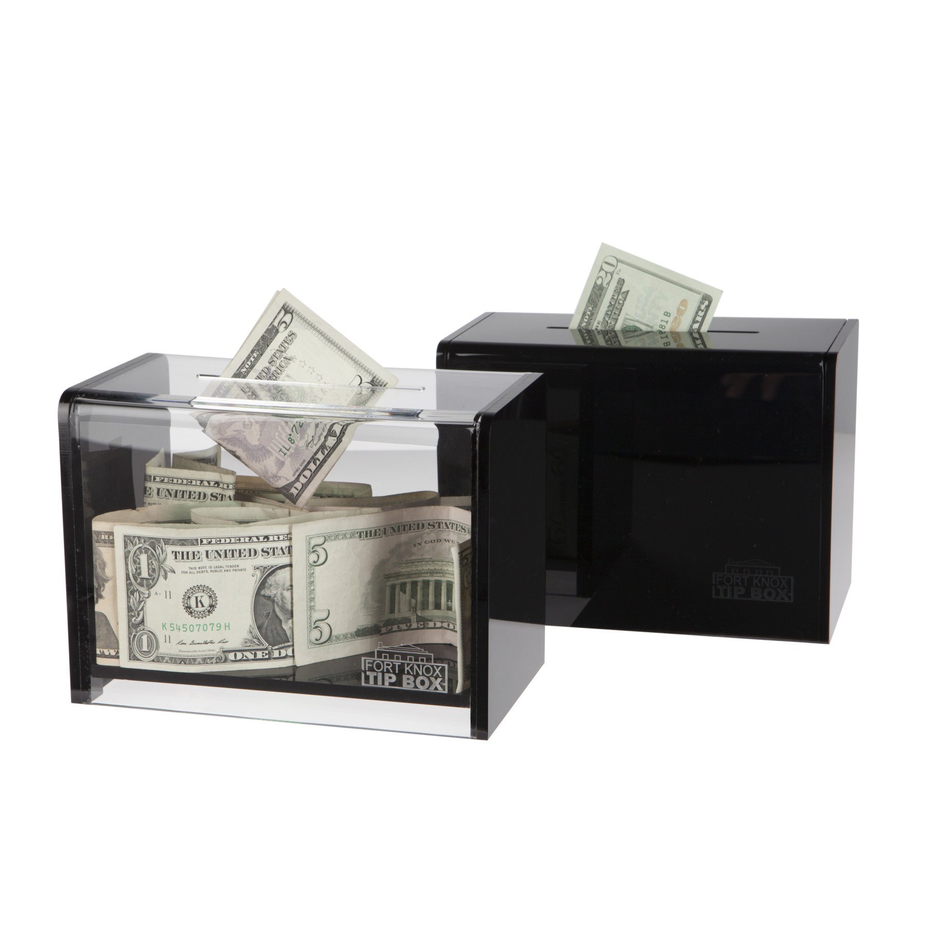 Clear Countertop Tip Box - 7-3/4W x 5-5/8H x 4-1/4D