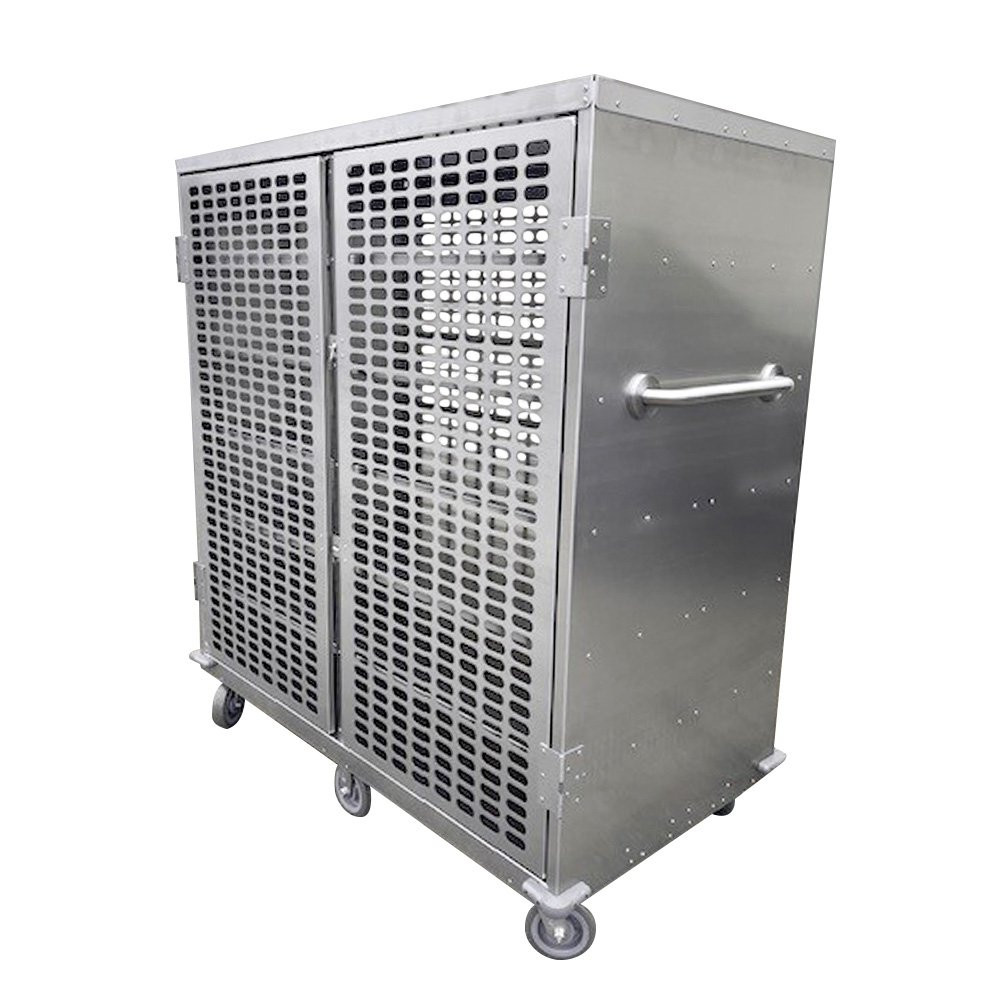 Self-Powered Bill Validator Drop Cart - Model PSC-170 with 2 Hinged Locking Doors