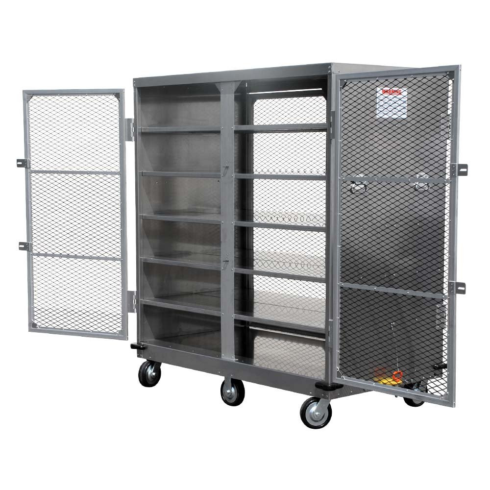 Bill Validator Drop Cart - Model SC-171 with 4 Hinged Locking Doors open 2