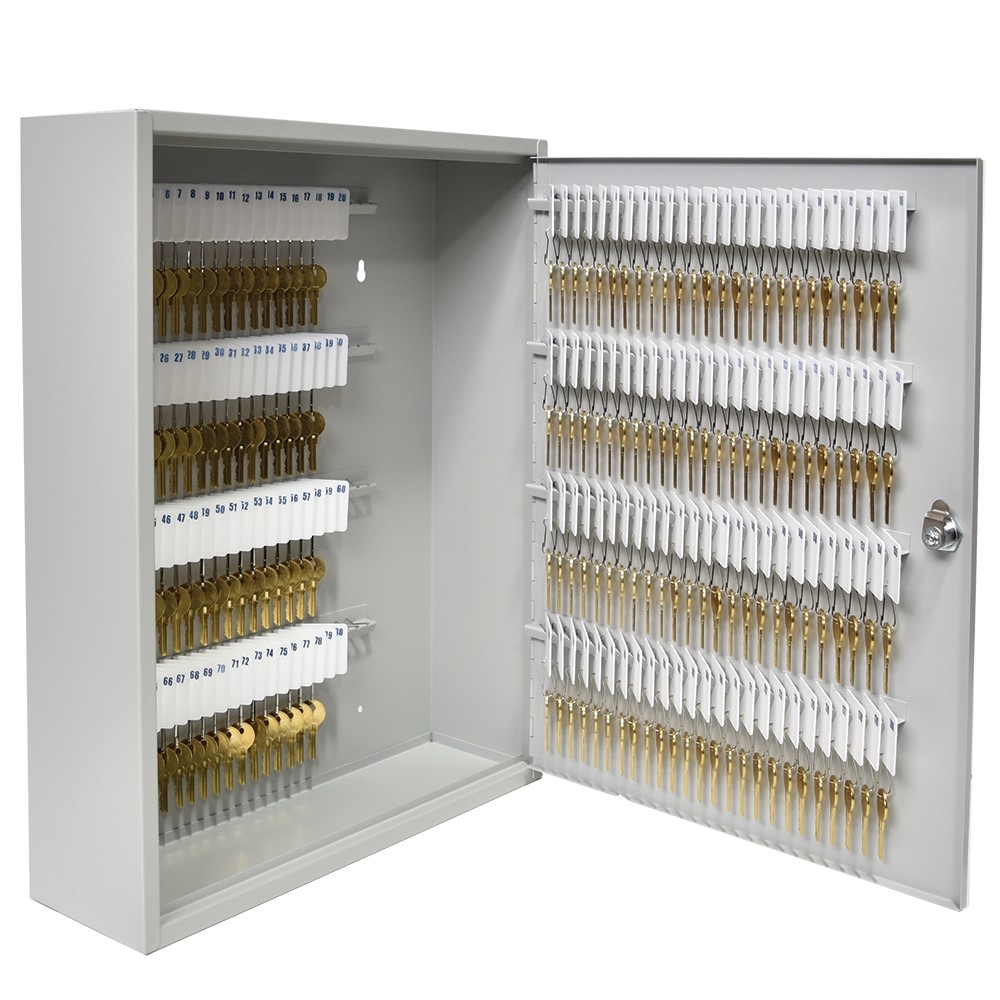 Single Lock Fort Knox™ Key Cabinet - 200 Key Capacity - Keyed Differently - Open Door