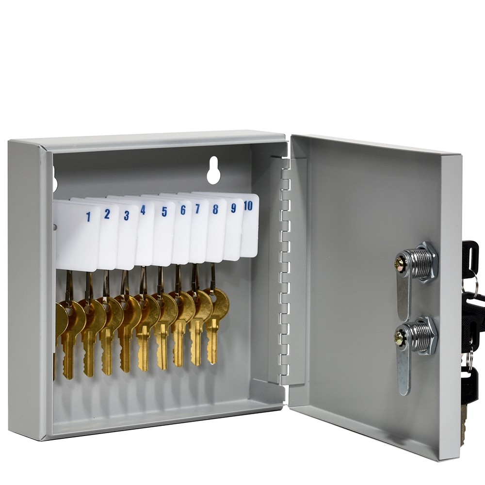 Dual Lock Fort Knox™ Key Cabinet - 10 Key Capacity - Keyed Differently - Open Door
