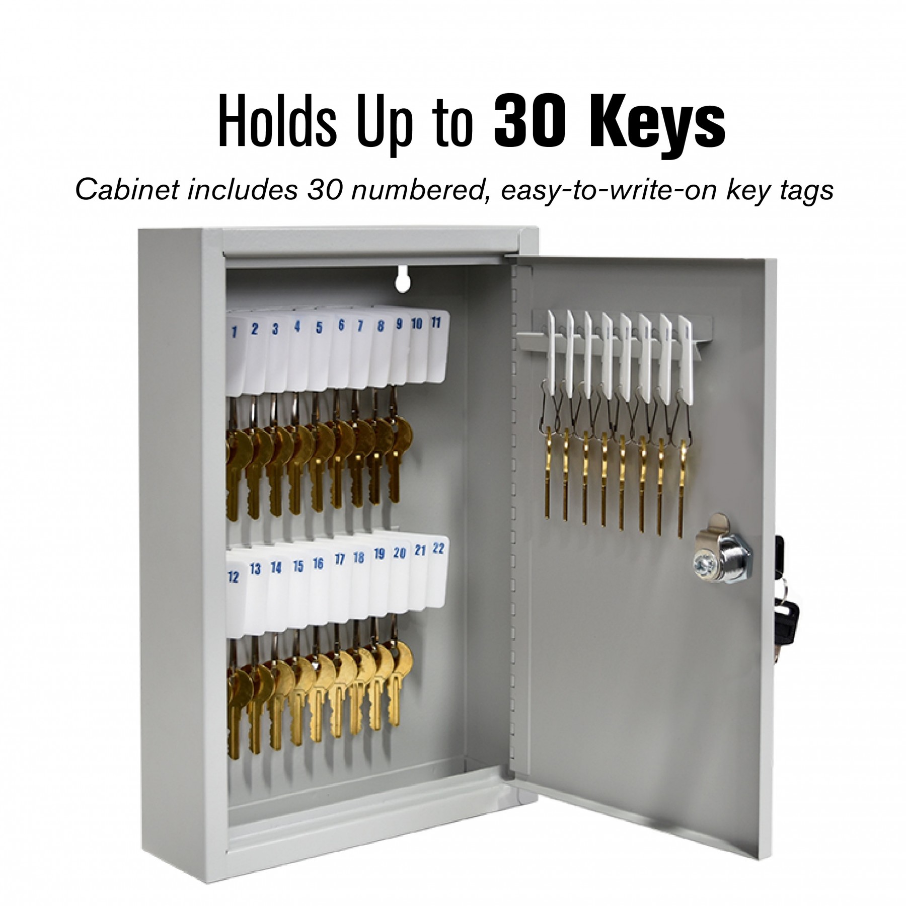 Dual Lock Fort Knox™ Key Cabinet - 30 Key Capacity - Keyed Differently - Holds up to 30 keys