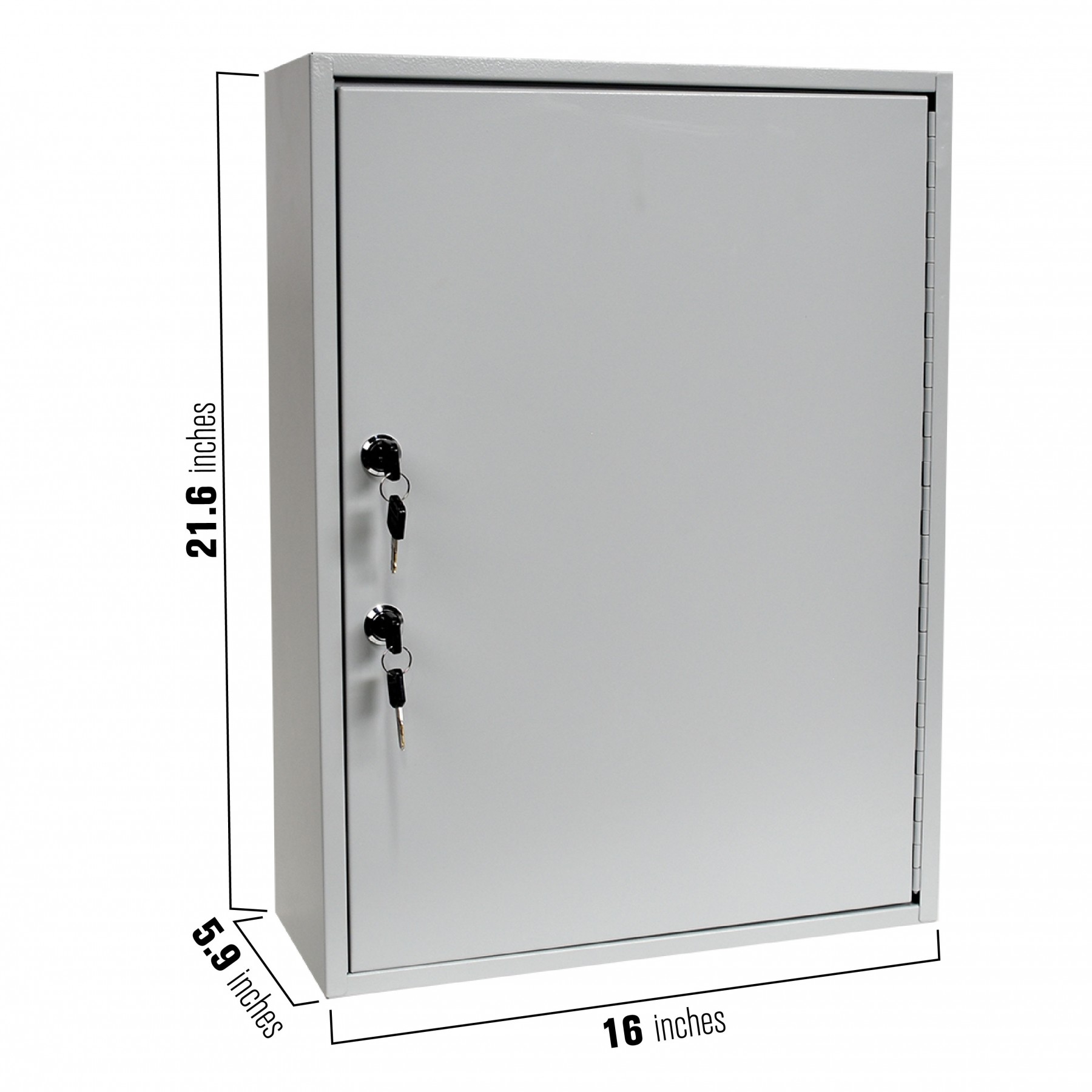 Dual Lock Fort Knox™ Key Cabinet - 320 Key Capacity - Keyed Differently - dimensions