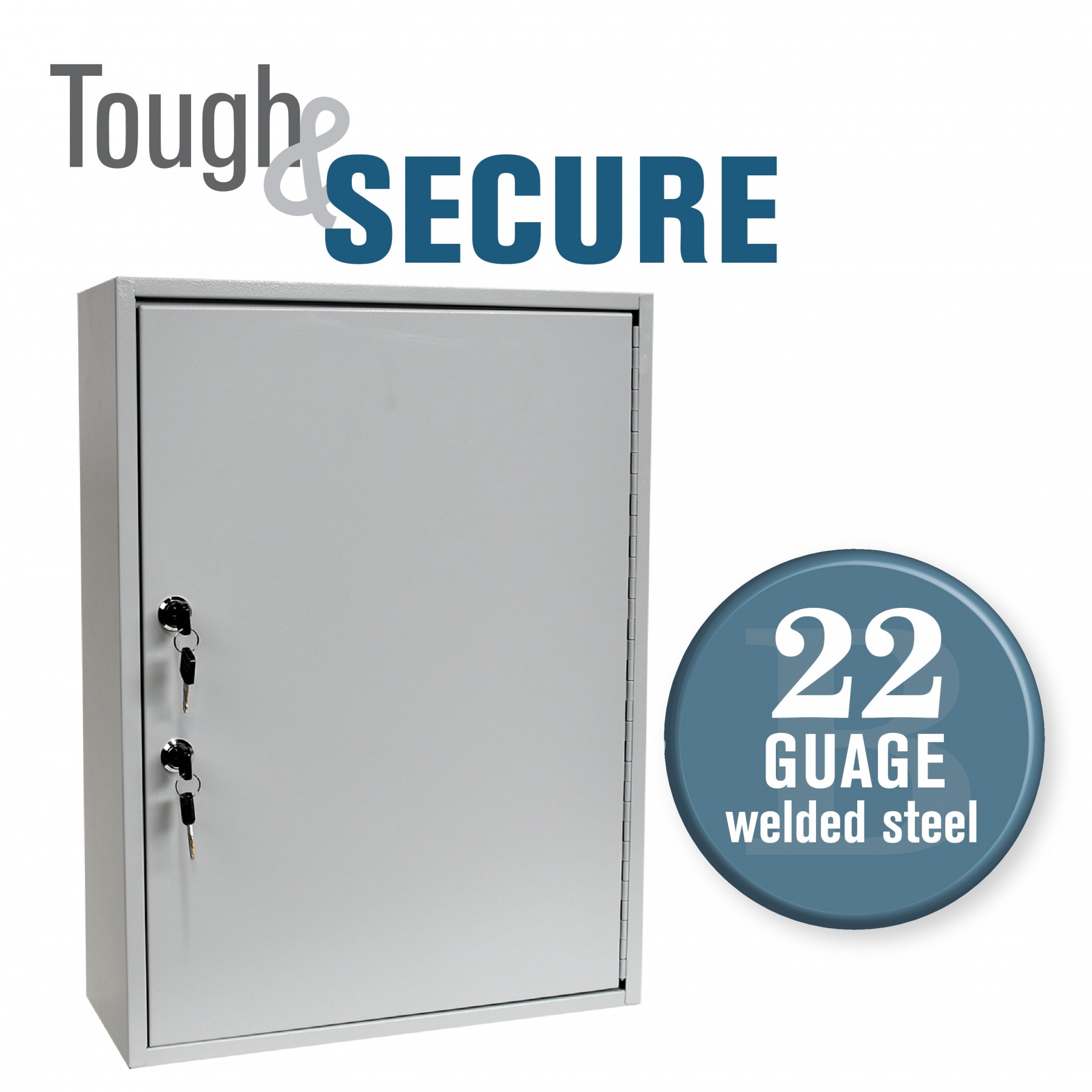 Dual Lock Fort Knox™ Key Cabinet - 320 Key Capacity - Keyed Differently - tough and secure