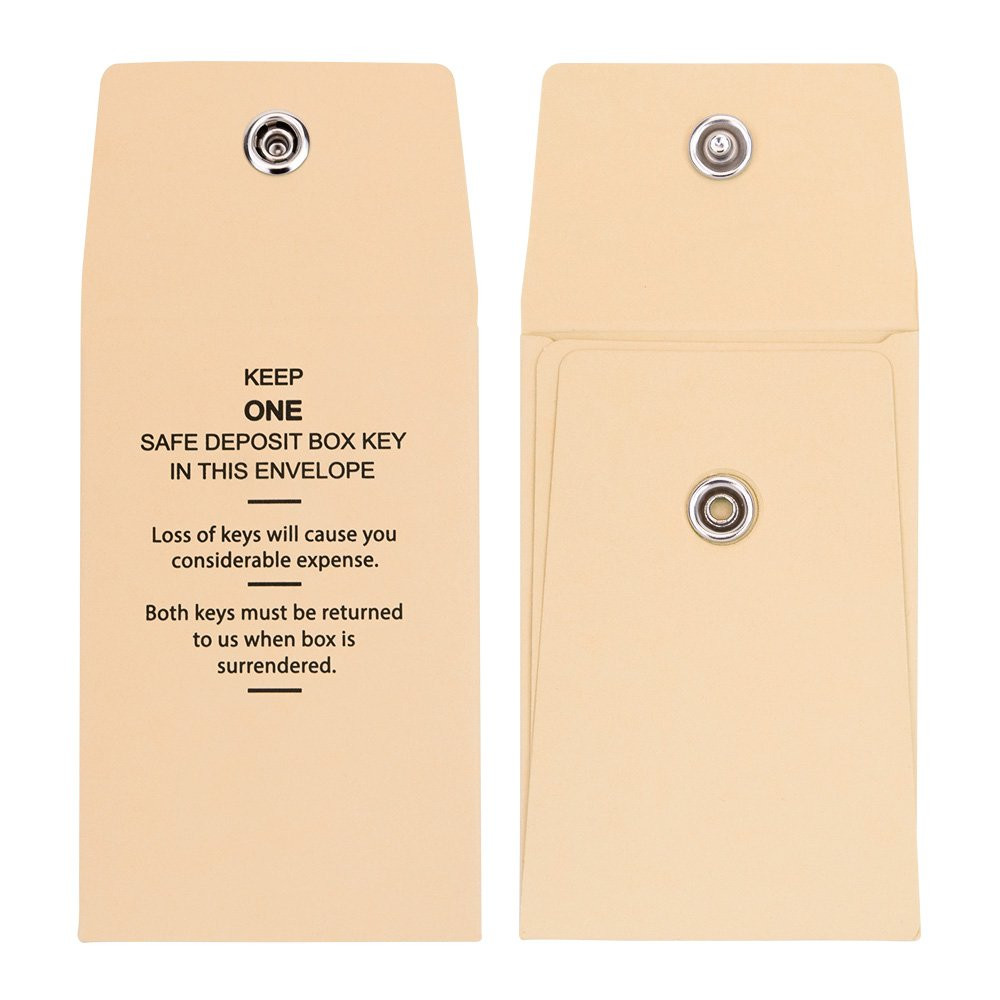Manila 2-1/4W x 3-1/2H Key Envelopes Reclosable Snap Lock 