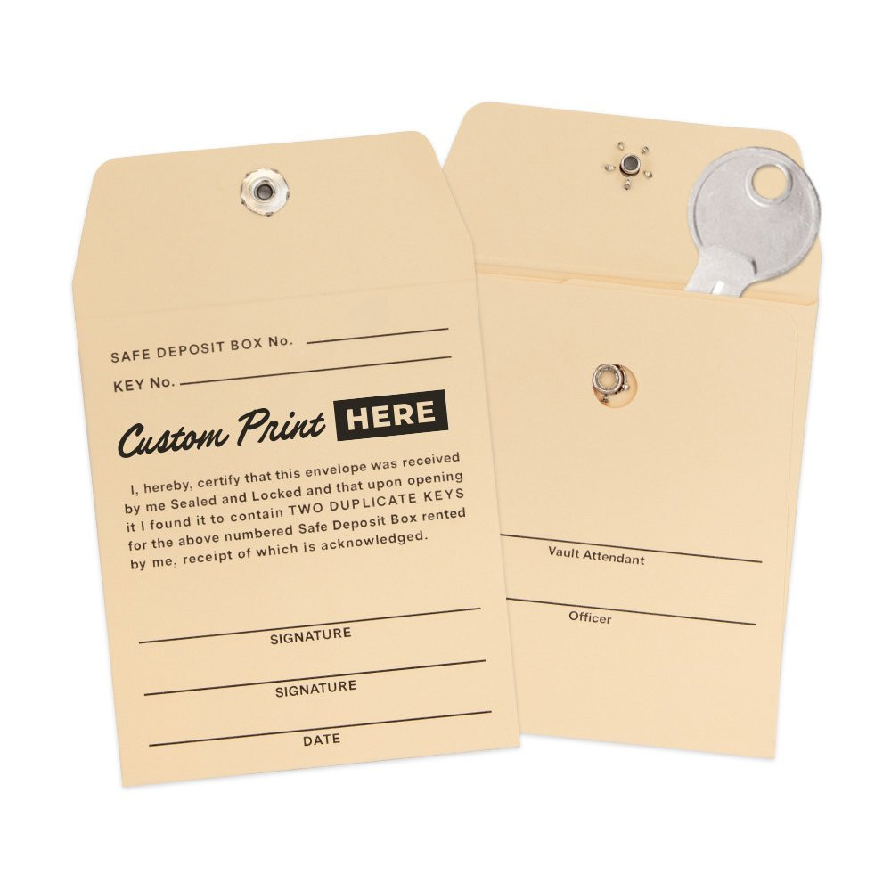 Custom Key Envelopes 3W x 3-1/2H | Permanent Lock Style - Made to Order hero