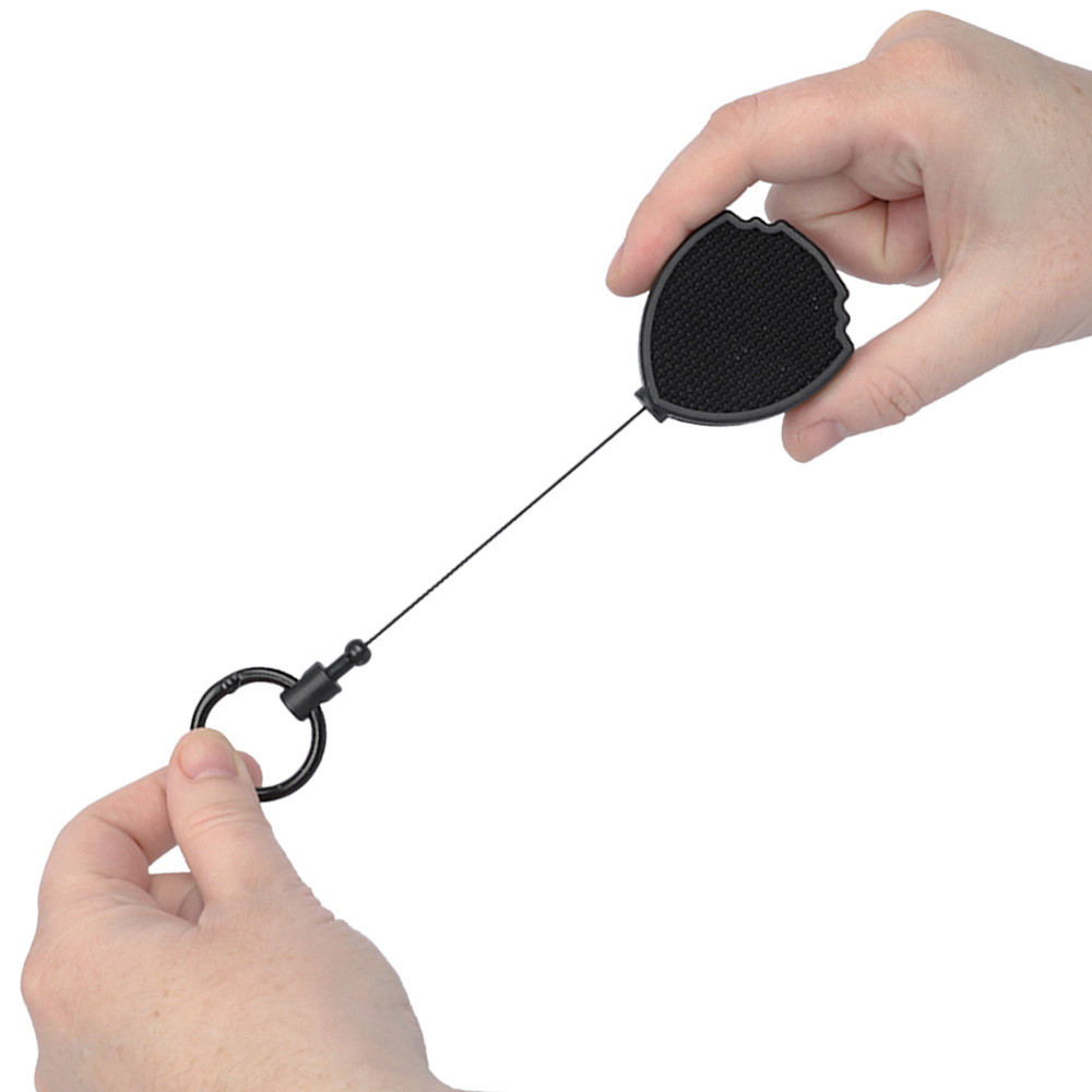 Heavy Duty Locking Retractable Key Ring w/ Belt Clip